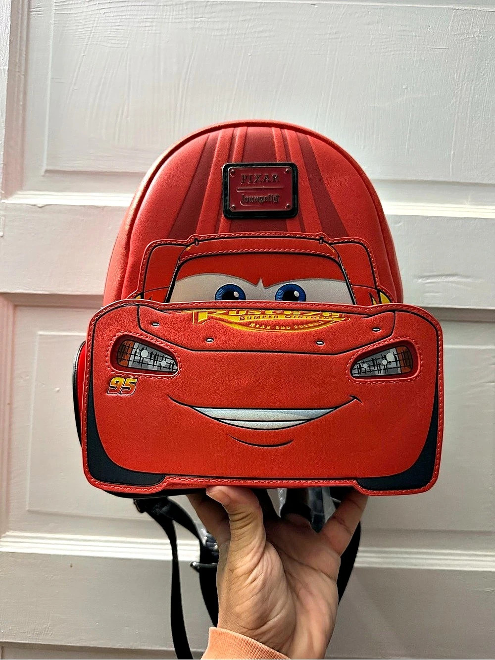Disney Lightning McQueen Kids Red & Black Backpack NWT